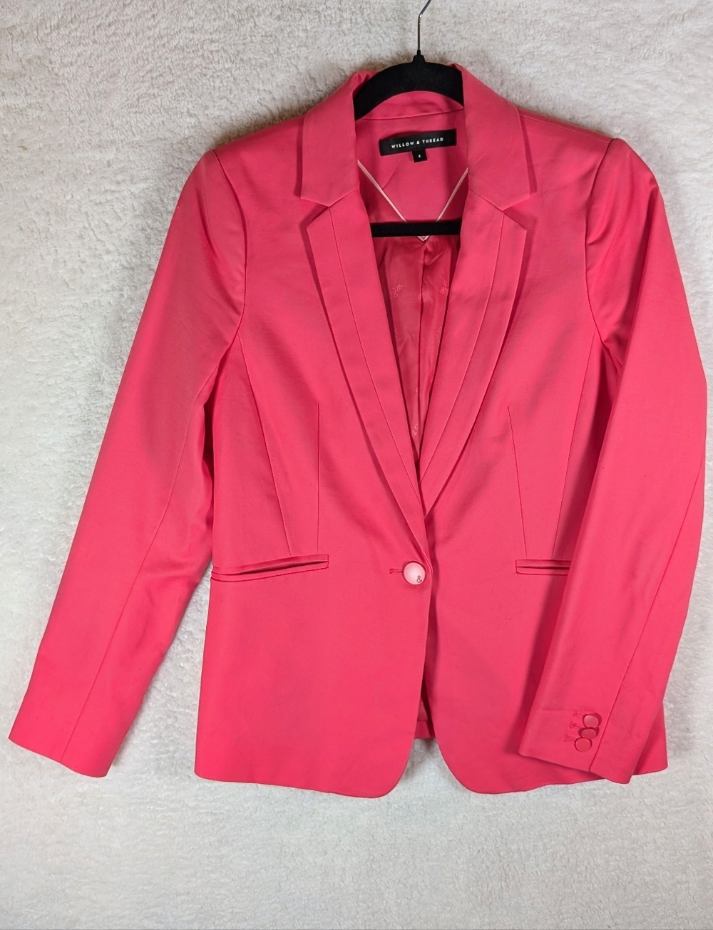 Willow & Thread‎ Pink Single-Button Blazer Fit XS